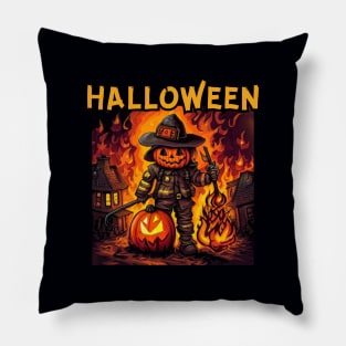 Happy Halloween, firefighter Pillow