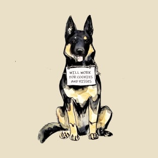 Cookies & Kisses German Shepherd T-Shirt