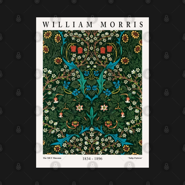 William Morris Textile Exhibition Tulip Pattern by VanillaArt