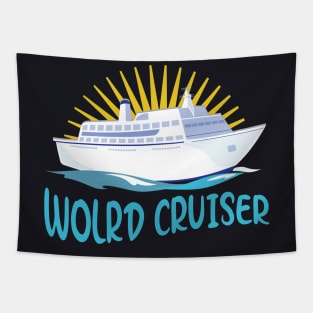 Cruise Ship World Trip Holiday Gift Tapestry