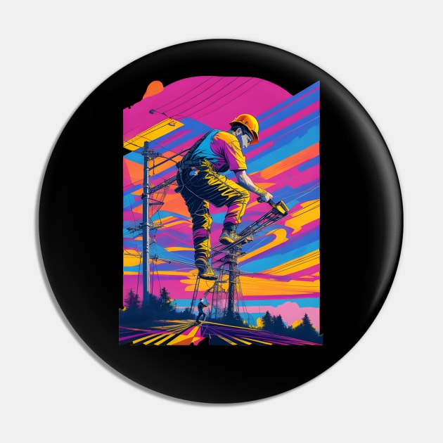 Lineman Design for Power lineman Pin by emeka