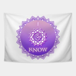 Crown Chakra Mantra - I Know Tapestry