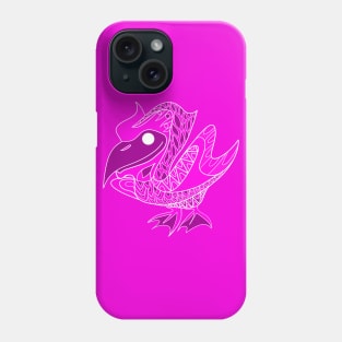 seagull pelican ecopop in pink floral pattern Phone Case