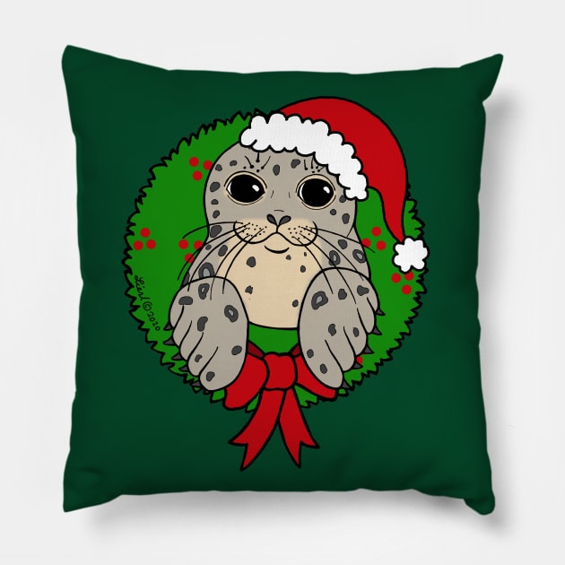 Christmas Seal Pillow by HonuHoney