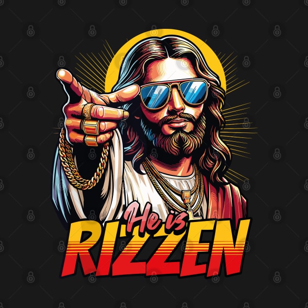 He is Rizzin' Jesus Cool Easter by rhazi mode plagget