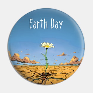 Earth Day: A Blue Reflection on Our Planet’s Fragile Existence Pin