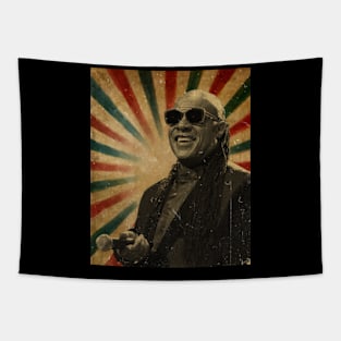 Photo Vintage Retro Look Fan Design // Stevie Wonder Tapestry