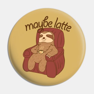 sloth and latte Pin