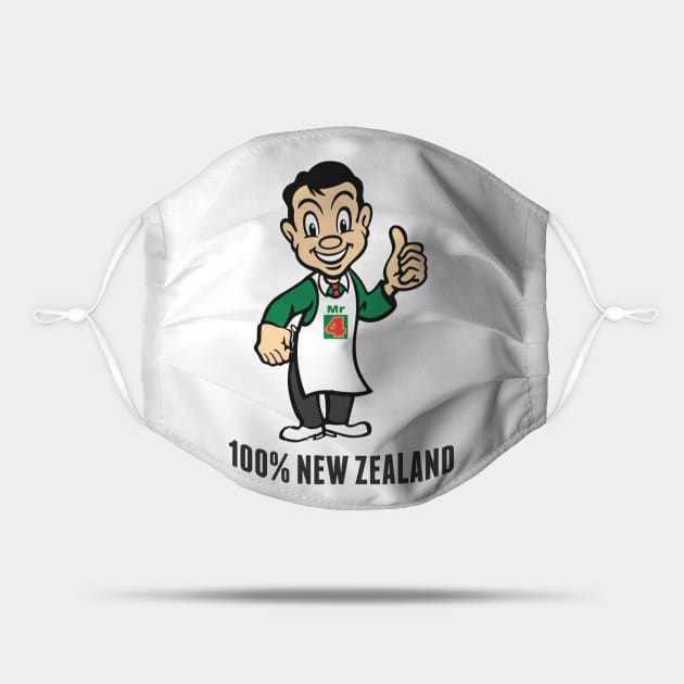 Four Square Man, 100 New Zealand New Zealand Mask TeePublic