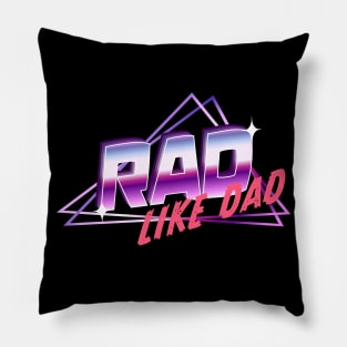 Rad Like Dad Retro Vintage Pillow