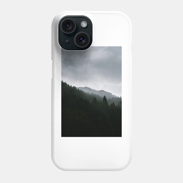 Foggy Moody Forest Landscape Phone Case by Robtography