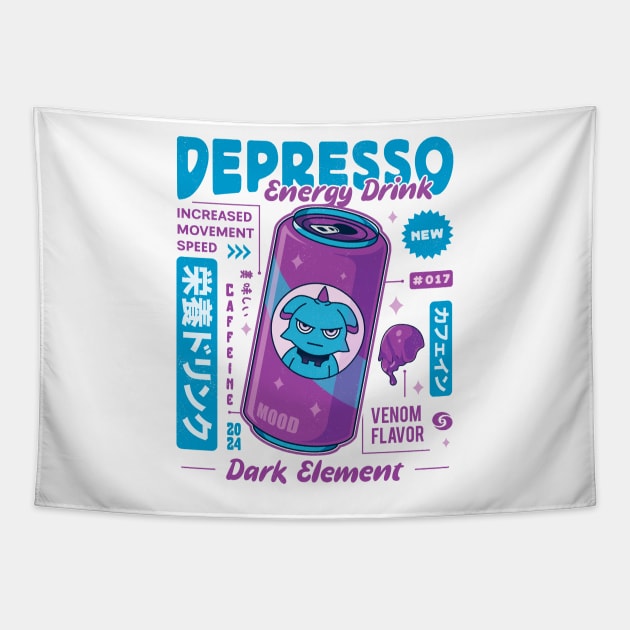 Depresso Energy Drink Tapestry by Lagelantee