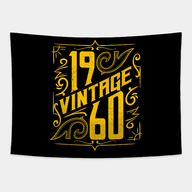 60th birthday gifts for men and women 1960 gift 60 years old Tapestry by CheesyB