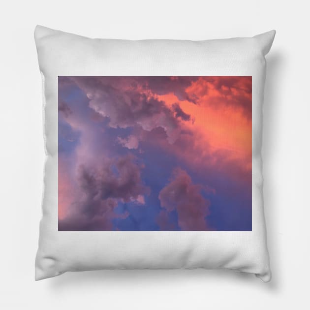 Crazy Colored Sky Pillow by JossSperdutoArt