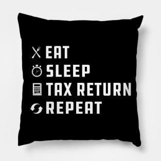 Accounting - Eat Sleep Tax Return w Pillow