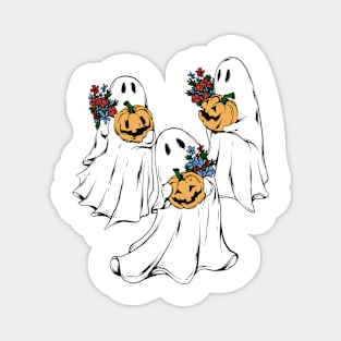 Spectral Harvest: Ghosts and Pumpkins Magnet