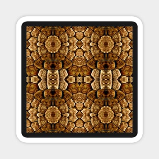 Brown Snakeskin Texture Artistic Pattern Number 7 Magnet