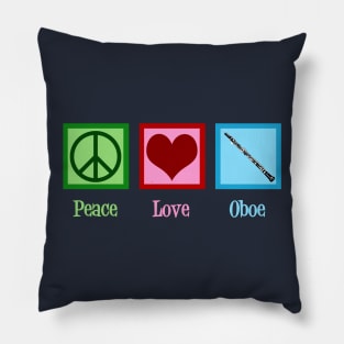 Cute Peace Love Oboes Pillow