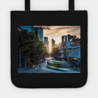 Melbourne Tram at Sunset Tote