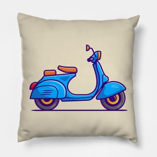 Scooter Cartoon Pillow