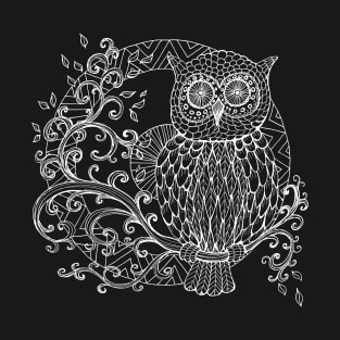 Owl Mandala Drawing T-Shirt