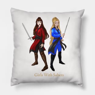 Girls With Sabers Avatars Pillow