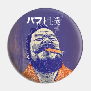 Puff Sumo in Japanese: Smoking a Fat Robusto Cigar Pin