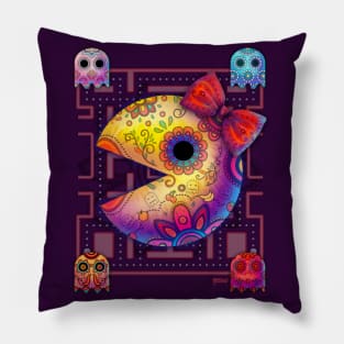 Ms Pac Muertos Pillow