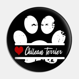 Chilean Terrier dog paw print Pin