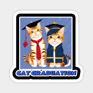 Cat Graduation Magnet