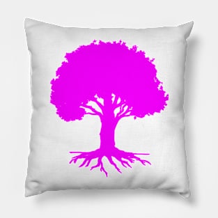 Tree,Well Rooted-Neon Pink Version Pillow