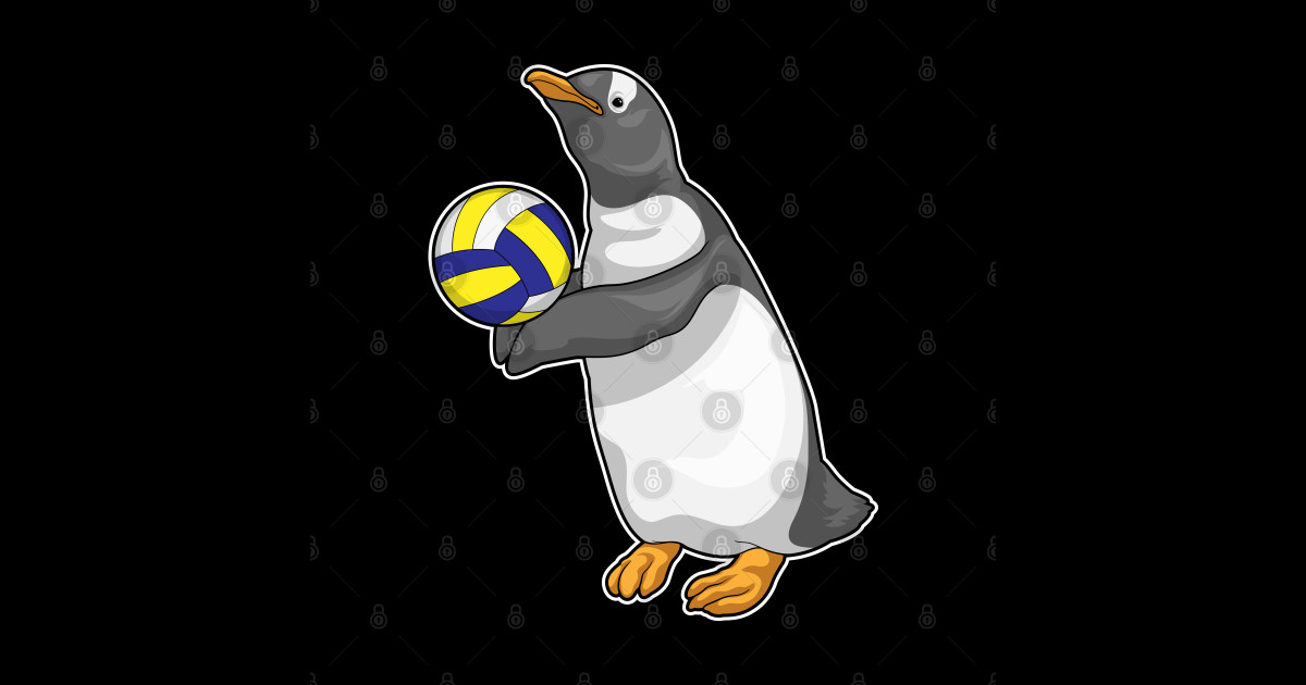 Penguin Volleyball player Volleyball Volleyball Sticker TeePublic