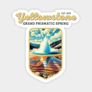 USA - NATIONAL PARK - YELLOWSTONE Grand Prismatic Spring - 8 Magnet