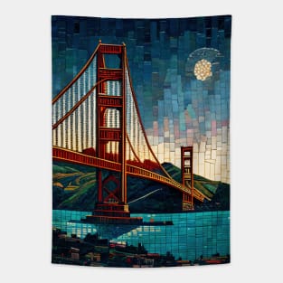Mosaic Golden Gate Bridge Square | San Francisco | California Tapestry