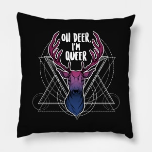 Bisexual: Oh Deer, I'm Queer Pillow