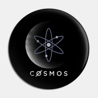 Vintage Cosmos ATOM Coin To The Moon Crypto Token Cryptocurrency Blockchain Wallet Birthday Gift For Men Women Kids Pin