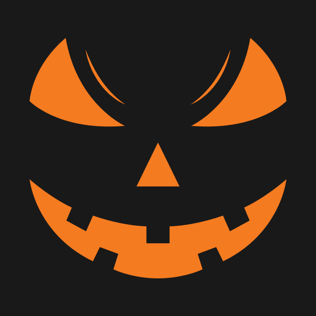 Halloween Scary Evil Pumpkin Funny Pumpkin Head by ChicGraphix