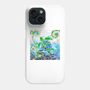 Turtle Mosaic Turquoise Phone Case