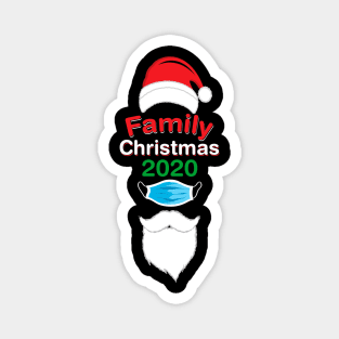 Family Christmas 2020 Quarantine, Cute Santa Beard Xmas Gift Magnet