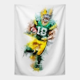Football Player AWESOME abstract watercolor splatter artwork for all the GRIDIRON fans Tapestry