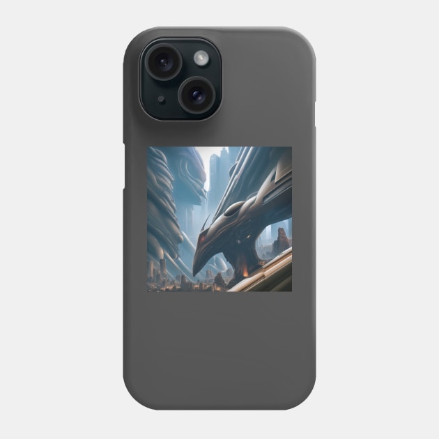 alien sci-fi art design Phone Case by Vermillionwolf