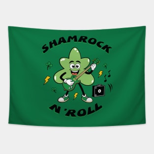 Shamrock And Roll Cartoon Retro Tapestry