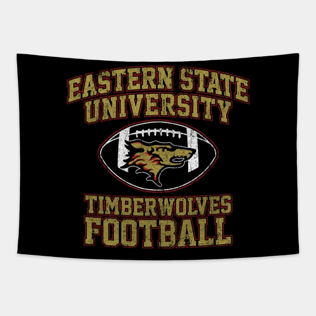 Eastern State University Timberwolves Football Tapestry by huckblade