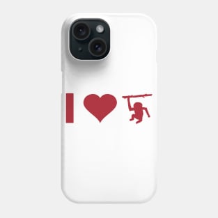 I love gibbon pirate monkey animal lover motif Phone Case