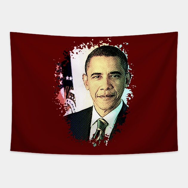 Barack Obama Again Tapestry by darkbattle