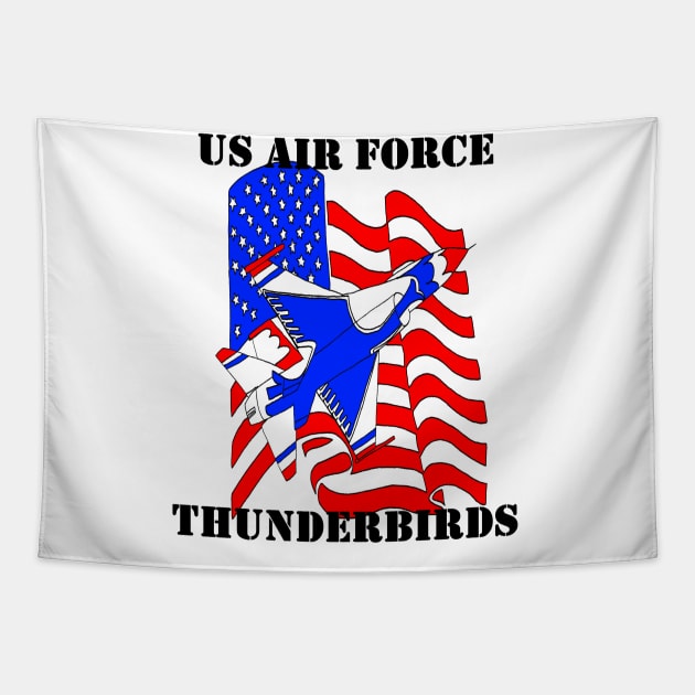 USAF Thunderbirds F-16 Falcon Tapestry by Joseph Baker