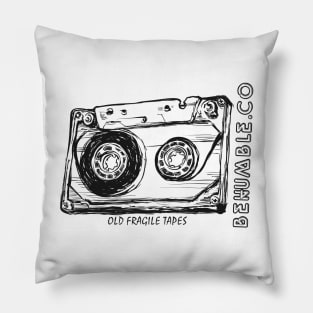 Old Fragile Tapes Pillow