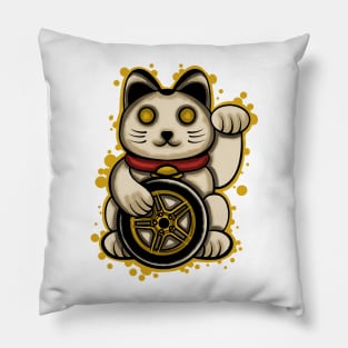 Racing Lucky Cat Pillow