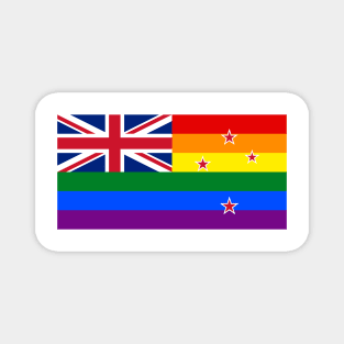 New Zealand LGBTQ Pride Flag, v2 Magnet