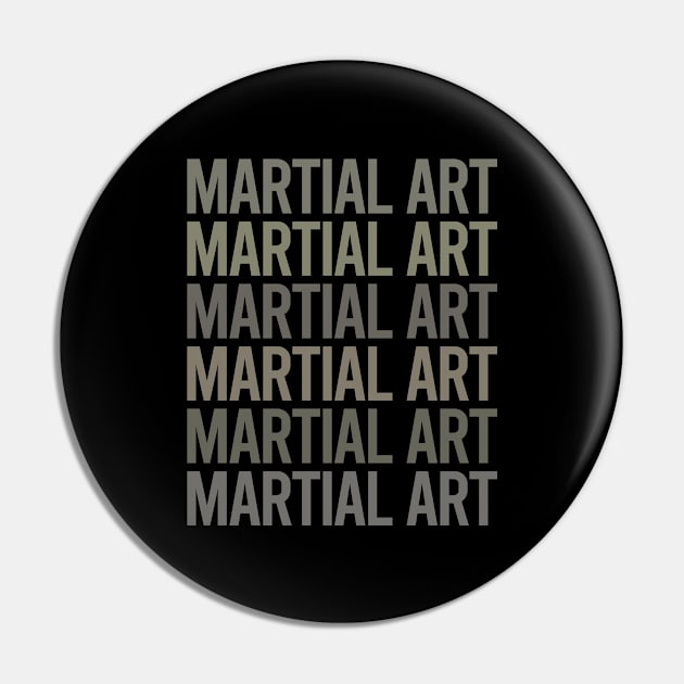 Gray Text Art Martial Arts Pin by Happy Life